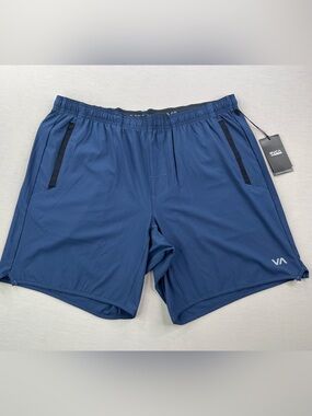 RVCA MENS YOGGER 17 STRETCH ACTIVE ATHLETIC SHORTS